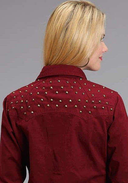 Stetson Ladies Fall I Studded Embellishment Twill Blouse