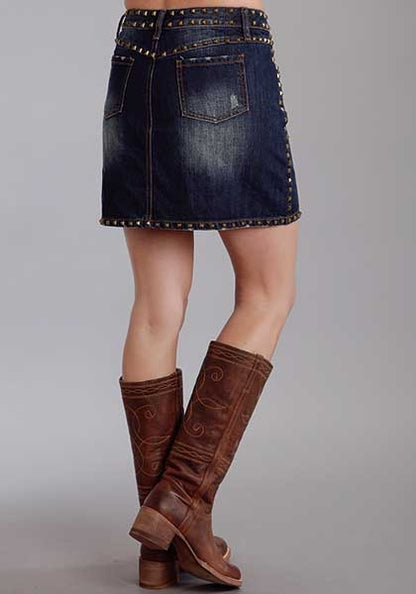 Stetson Ladies Fall II Mini Denim Skirt With Studs