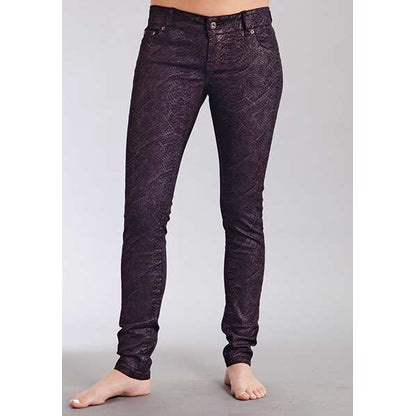 Stetson Ladies Fall II Snake Print Denim Narrow Leg Jeans