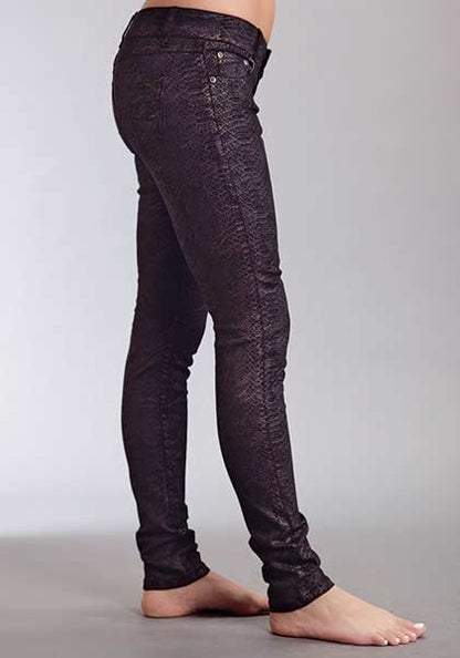 Stetson Ladies Fall II Snake Print Denim Narrow Leg Jeans