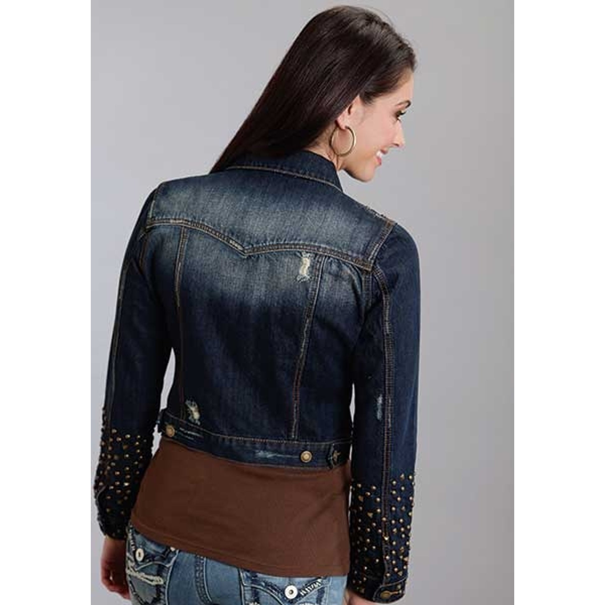 Stetson Ladies Fall II Stud Embellished Shrunken Denim Jacket