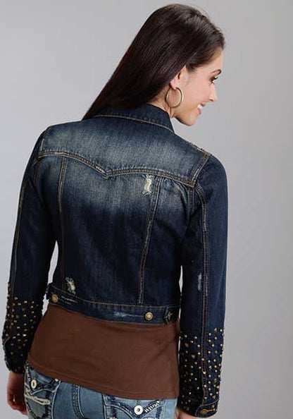 Stetson Ladies Fall II Stud Embellished Shrunken Denim Jacket