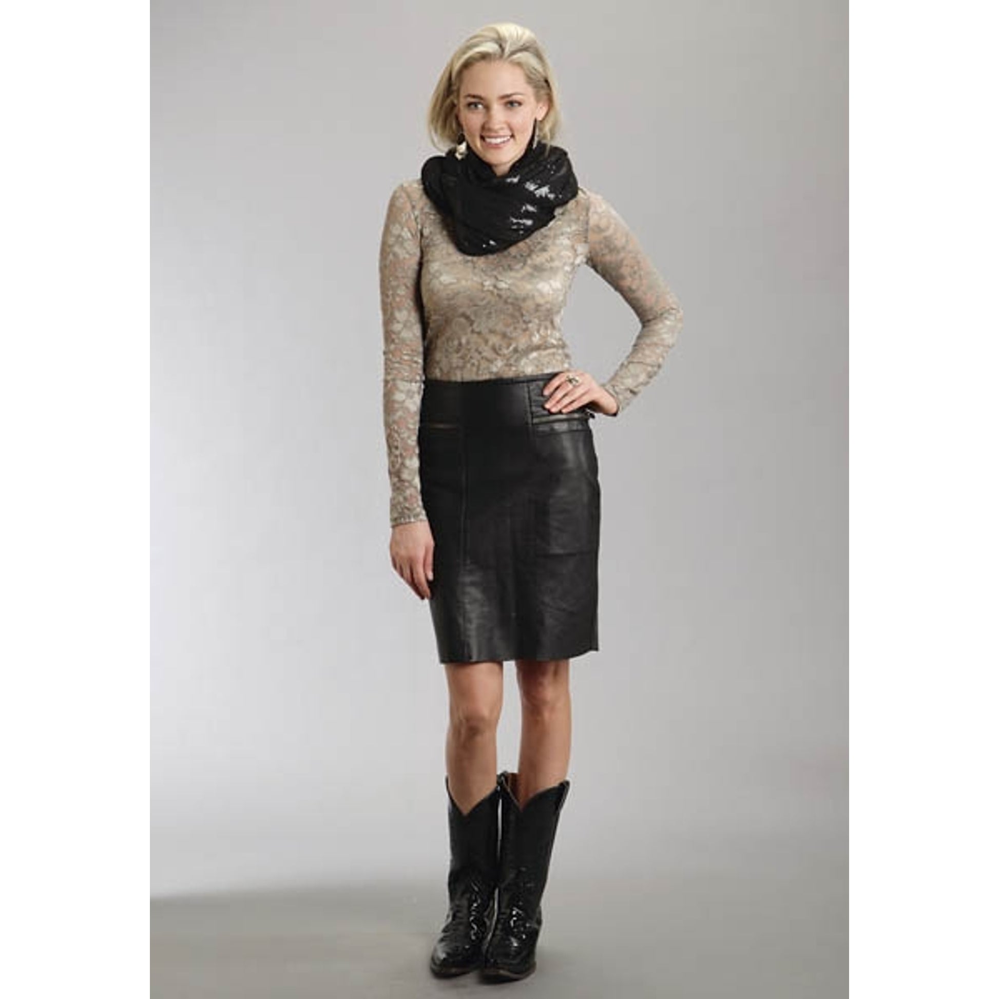 Stetson Ladies Fall III 3 Layer Sequin Knit Scarf