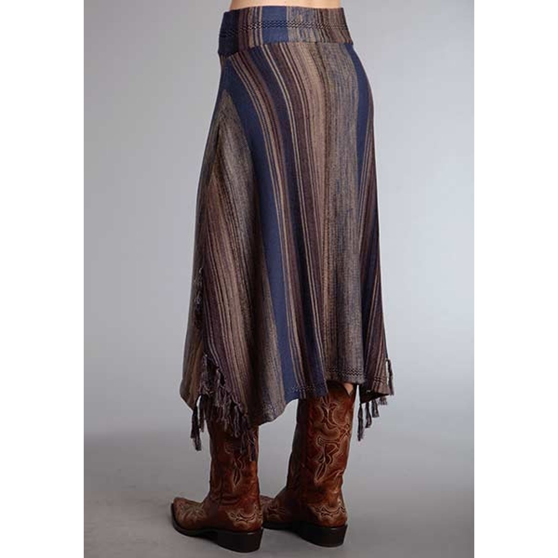 Stetson Ladies Fall III Blue Tone Stripe Long Sweater Skirt