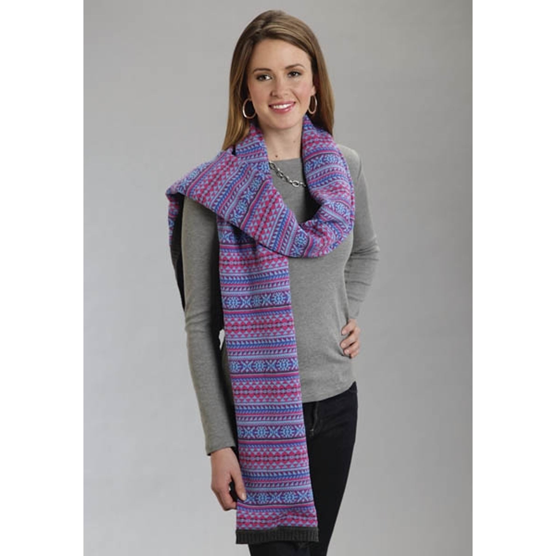 Stetson Ladies Fall III Flower Intarsia Sweater Scarf