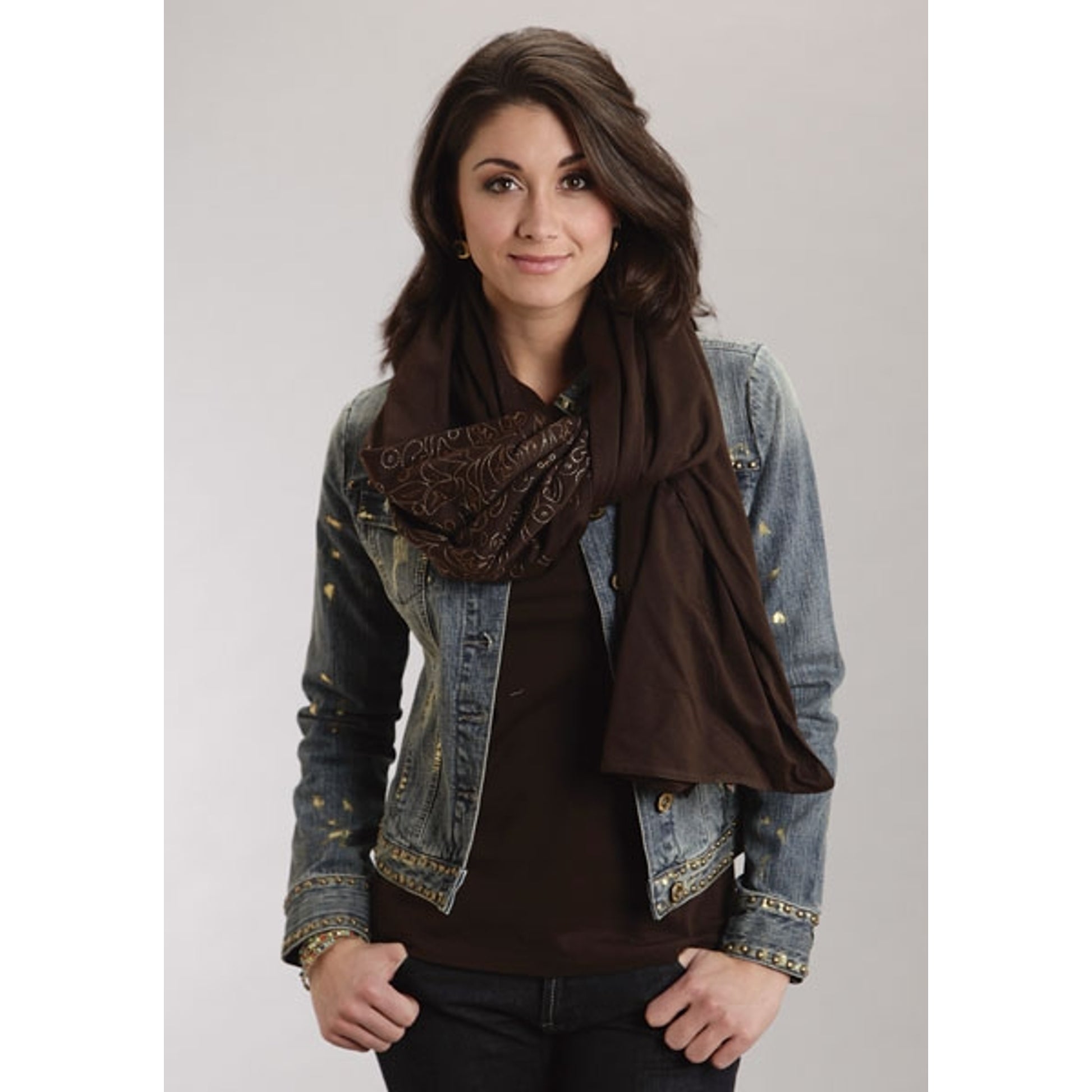 Stetson Ladies Fall III Jersey Scarf - Chocolate