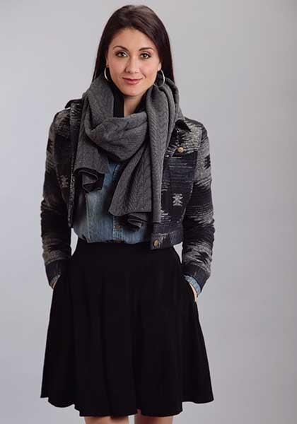 Stetson Ladies Fall III Textured Knit Sweater Scarf
