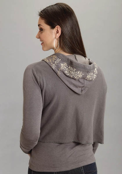 Stetson Ladies Fall/Winter III Sweater Jersery Hooded Cardigan