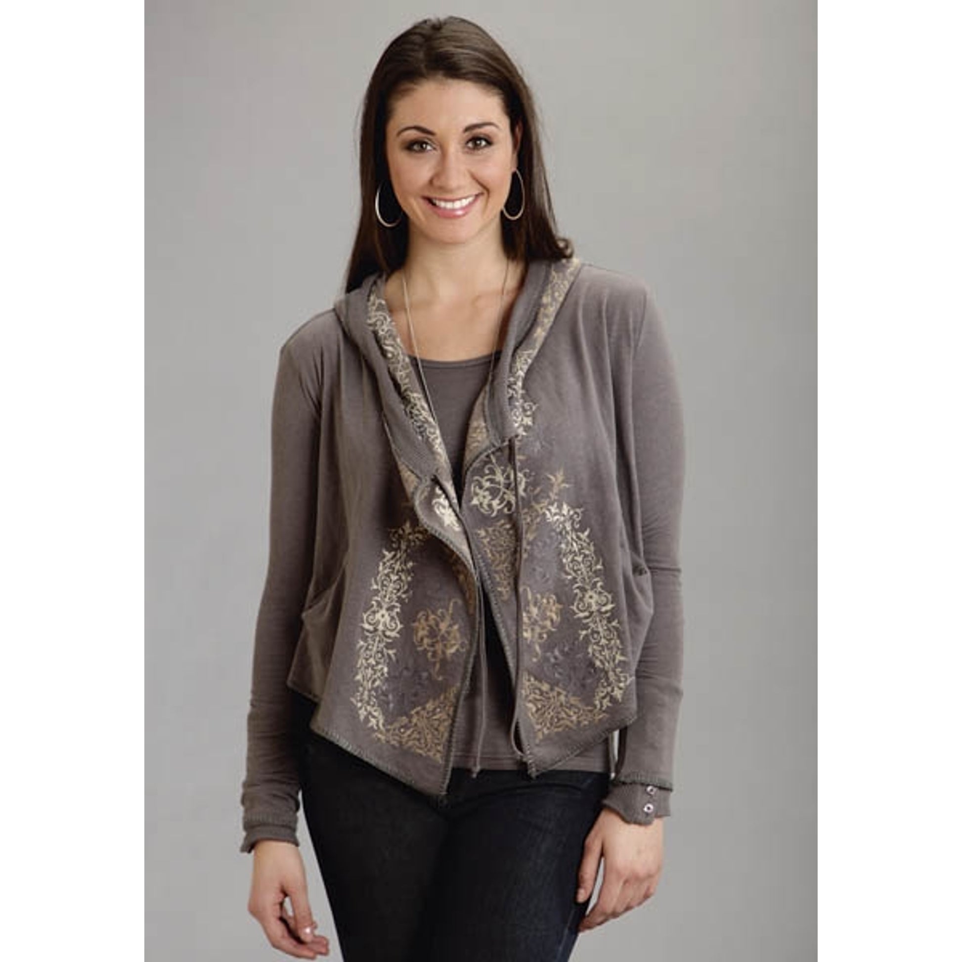 Stetson Ladies Fall/Winter III Sweater Jersery Hooded Cardigan