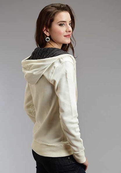 Stetson Ladies Left Chest Emblem Button Up Hooded Sweatshirt