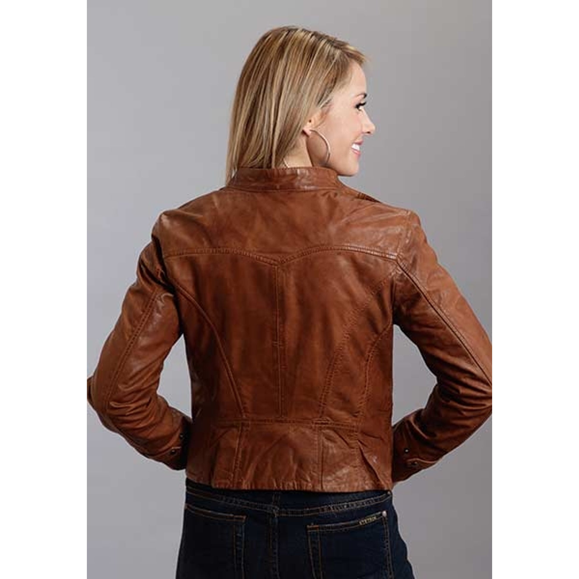 Stetson Ladies Multi Zipper Pockets Moto Jacket