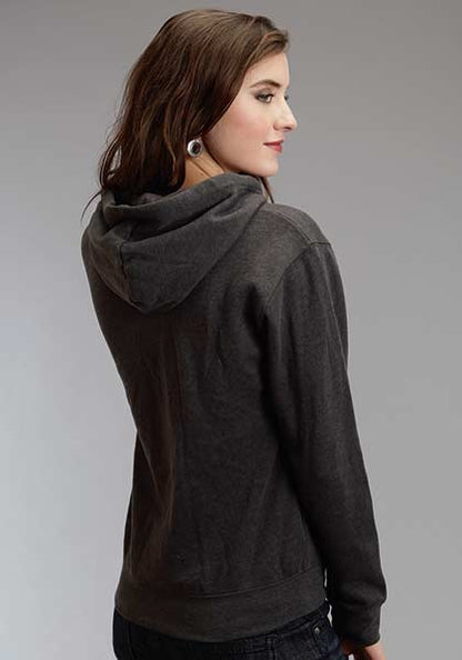 Stetson Ladies Patriotic Heart Screen Print Hooded Sweatshirt