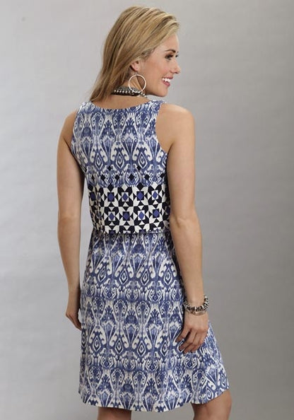Stetson Ladies Spring II Border Tile Print Tank Dress