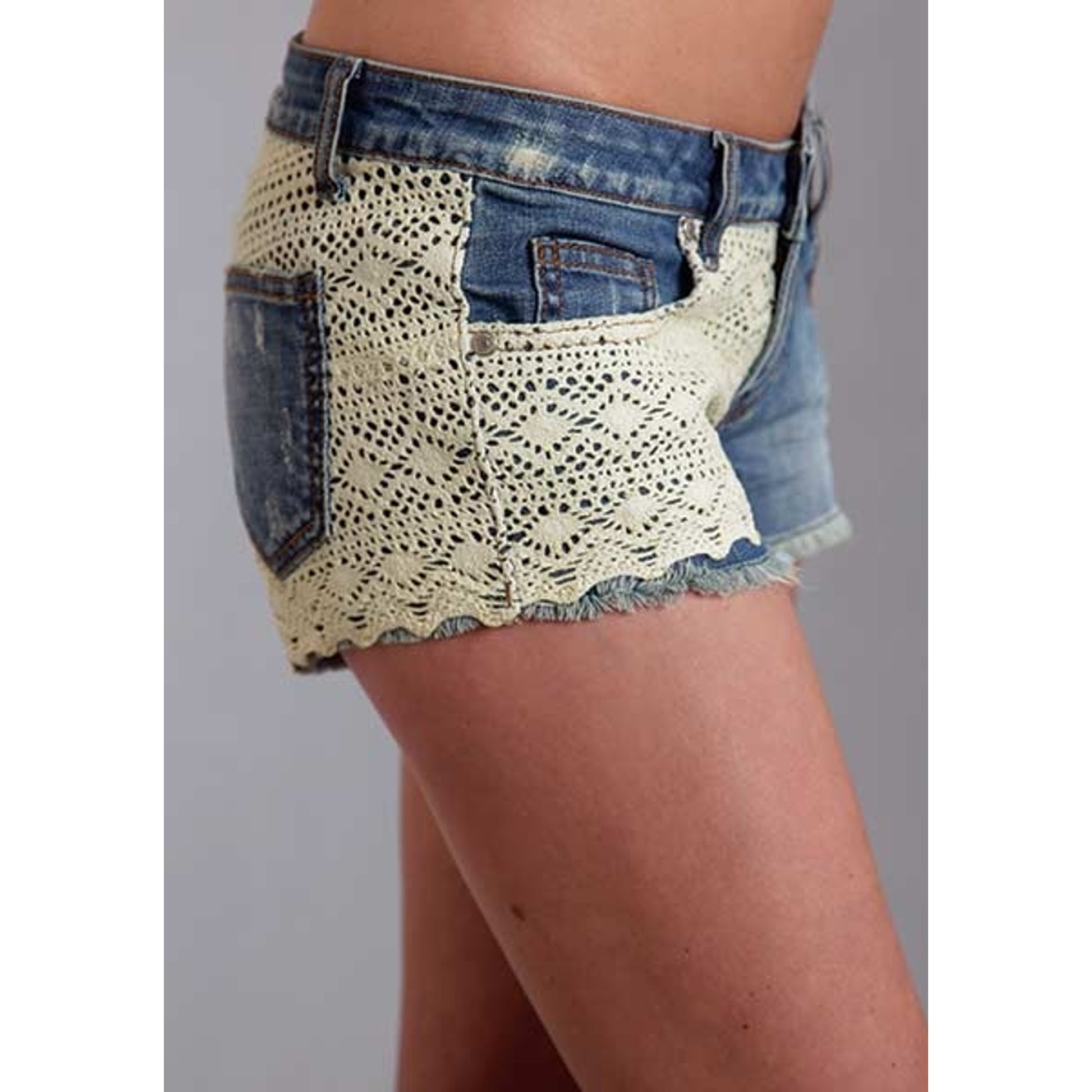 Stetson Ladies Spring II Lace Front And Back Denim Shorts