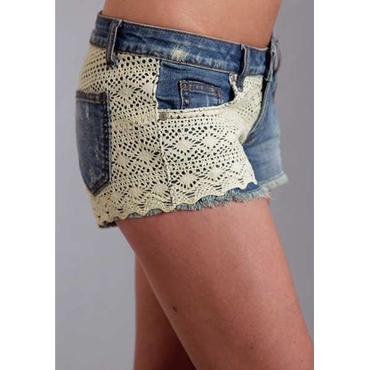 Stetson Ladies Spring II Lace Front And Back Denim Shorts