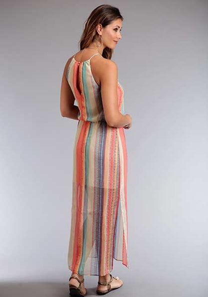 Stetson Ladies Summer I Aztec Stripe Chiffon Maxi Dress