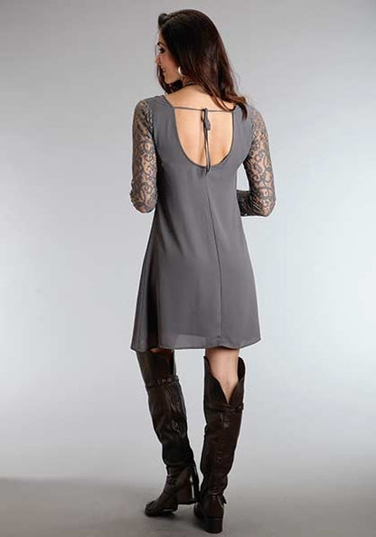 Stetson Ladies Winter I Charcoal Poly Crepe Dress