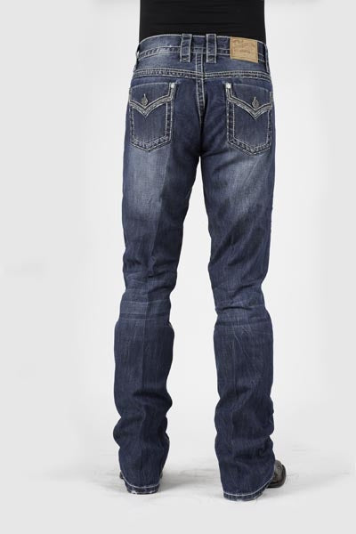 Stetson Mens 1014 Fit Flap Back Pocket Lower Rise Jeans