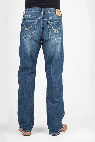 Stetson Mens 1312 Fit Trans Am V Deco Back Pocket Lower Rise Jeans