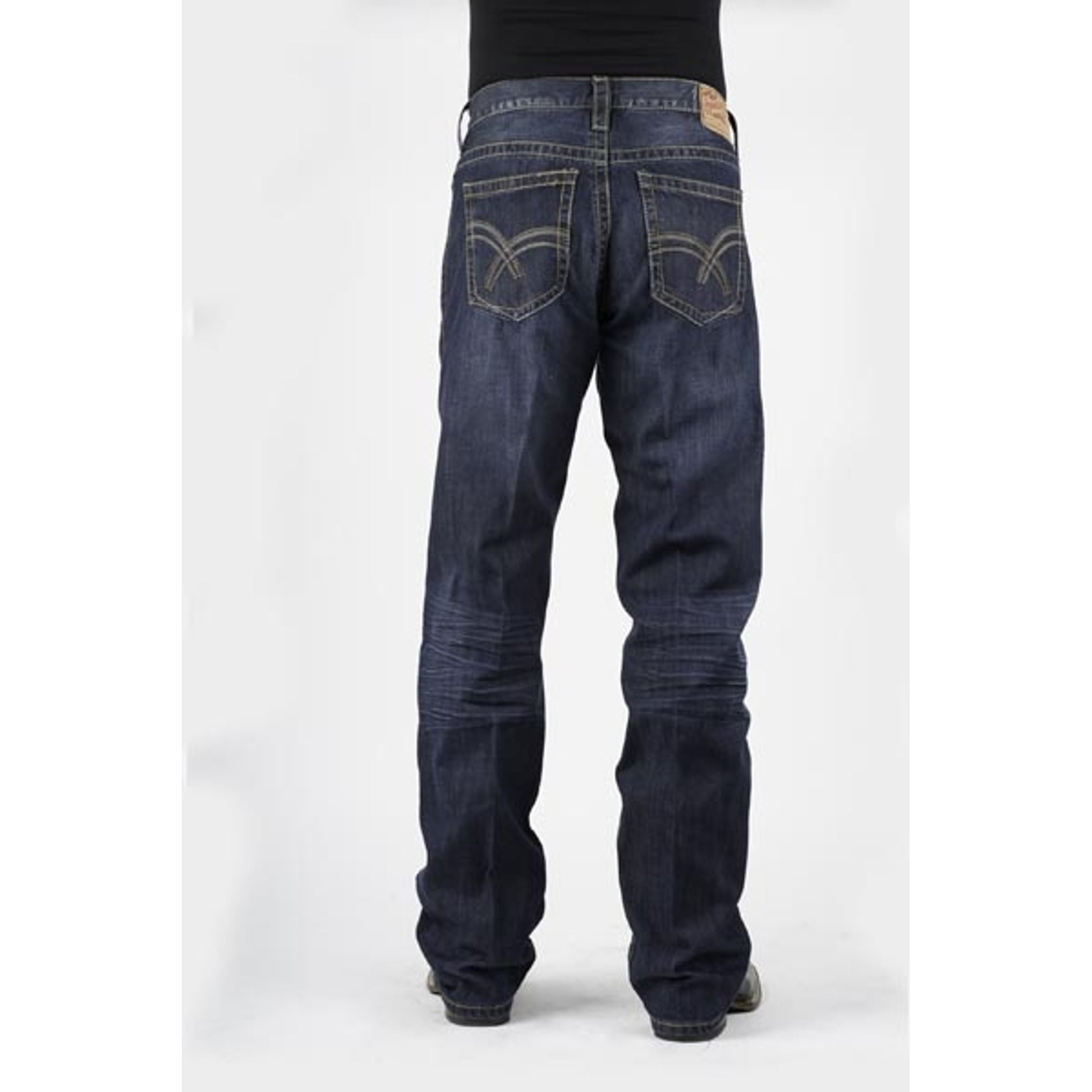 Stetson Mens 1312 Fit X Deco Stitch Back Pockets Lower Rise Jeans