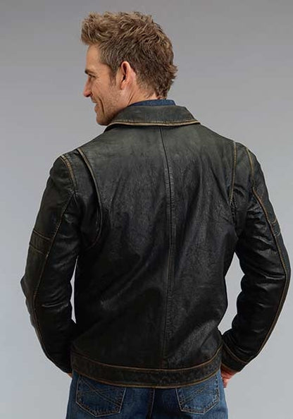 Stetson Mens Antique Finish Leather Jacket