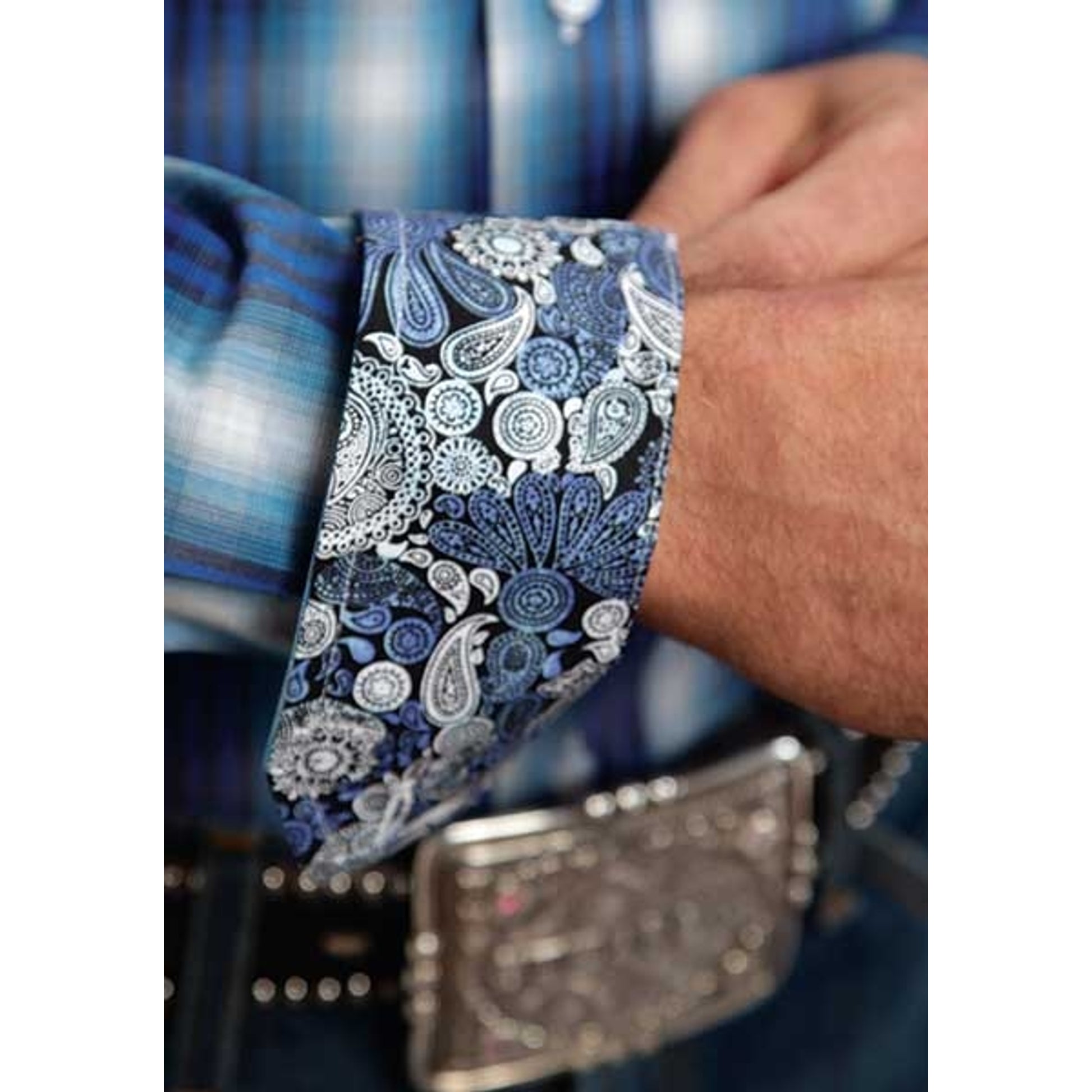 Stetson Mens Fall I Checked Ombre Long Sleeve Button Shirt