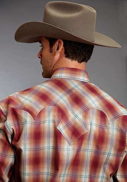 Stetson Mens Fall I Fire Ombre Long Sleeve Snap Shirt