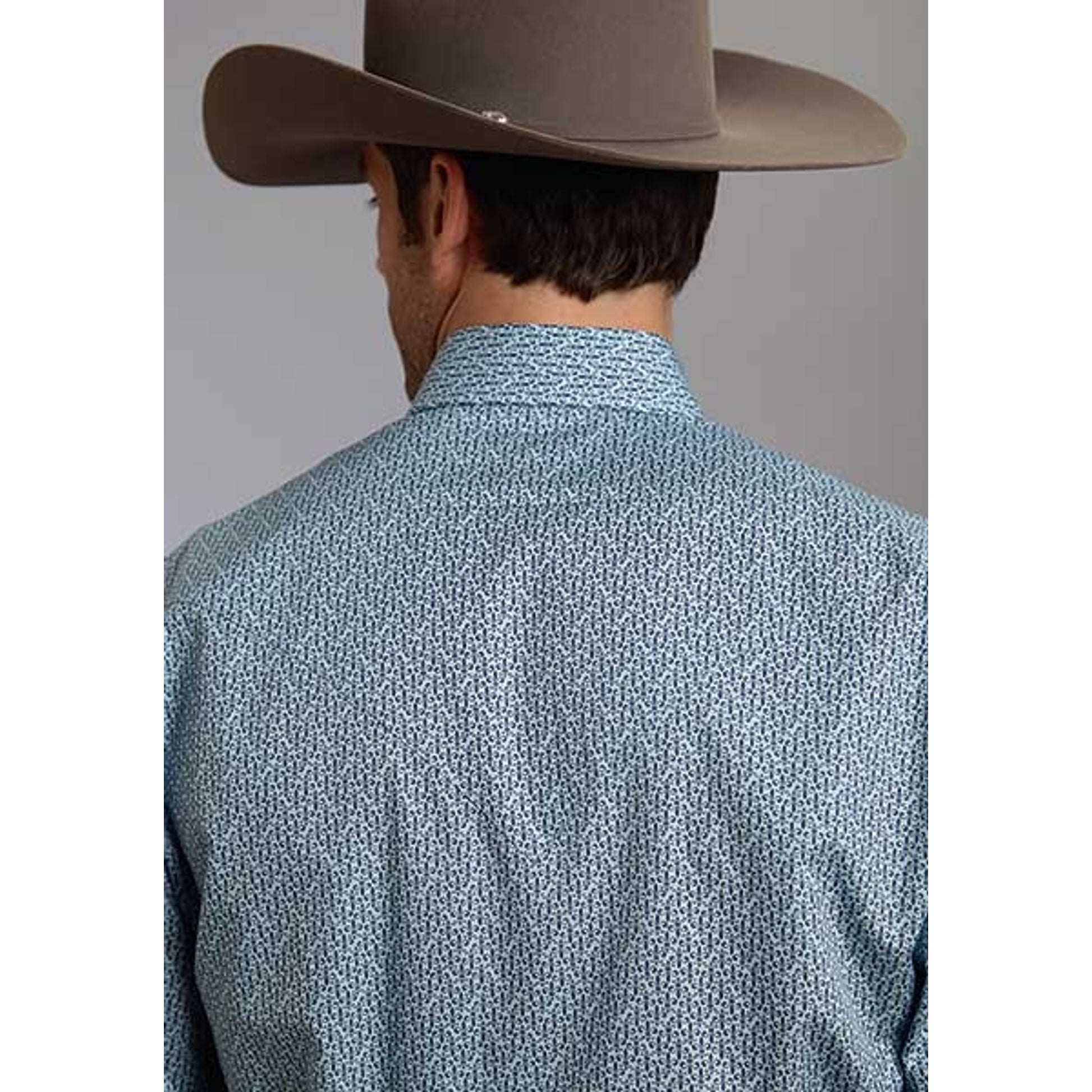 Stetson Mens Fall I Fleur De Lis Print Long Sleeve Snap Shirt