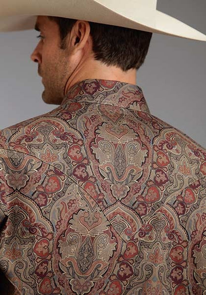 Stetson Mens Fall I Imperial Paisley Print Long Sleeve Snap Shirt