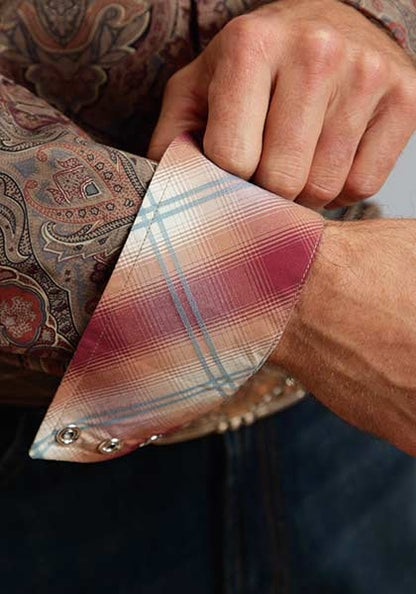 Stetson Mens Fall I Imperial Paisley Print Long Sleeve Snap Shirt