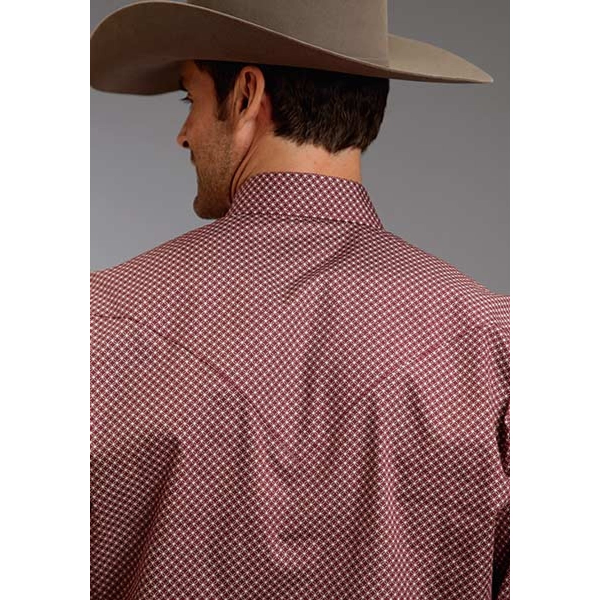 Stetson Mens Fall I Linked Circles Print Long Sleeve Snap Shirt