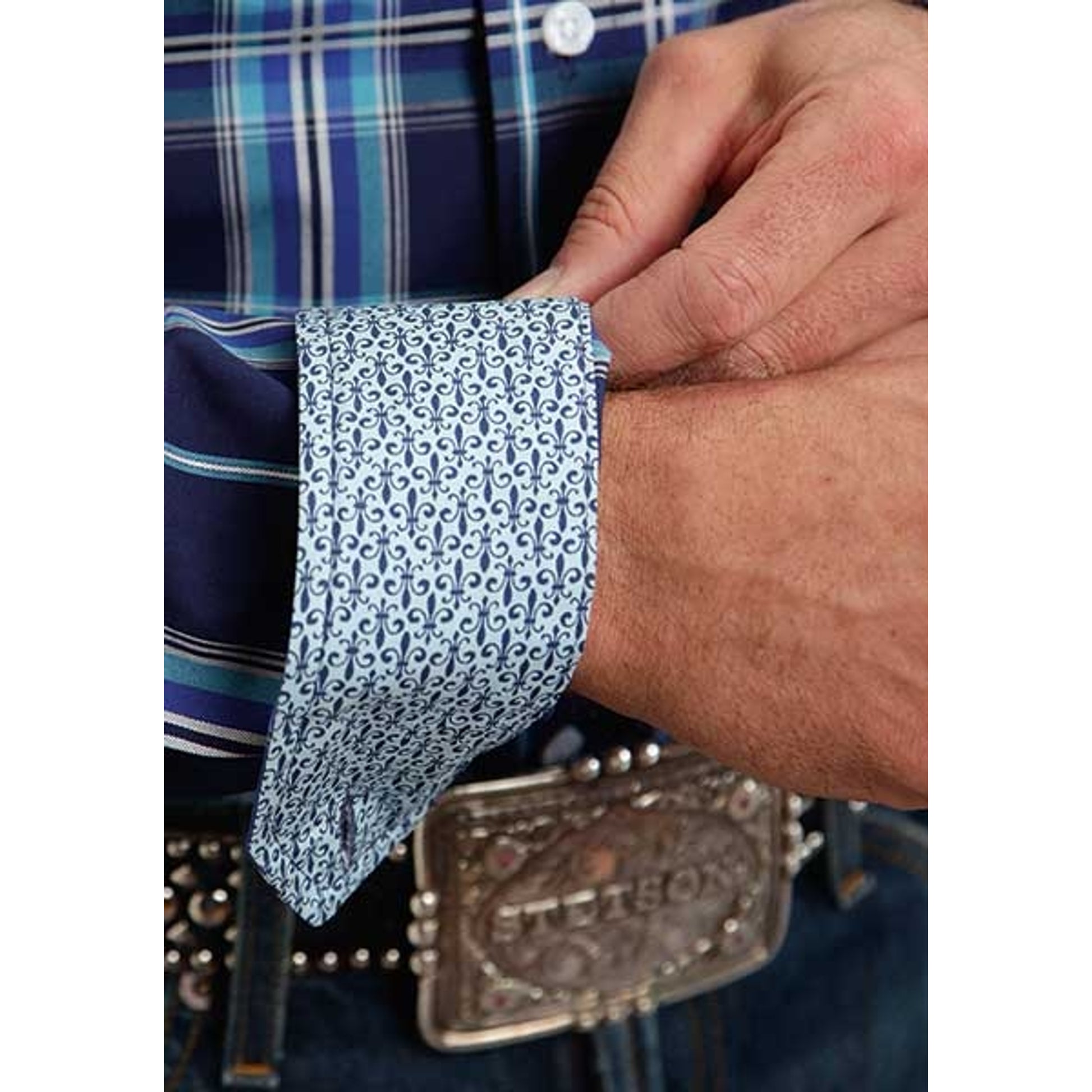 Stetson Mens Fall I Midnight Plaid Long Sleeve Button Shirt