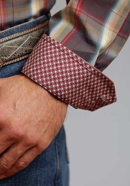 Stetson Mens Fall I Ombre Long Sleeve Button Shirt - Sandstone