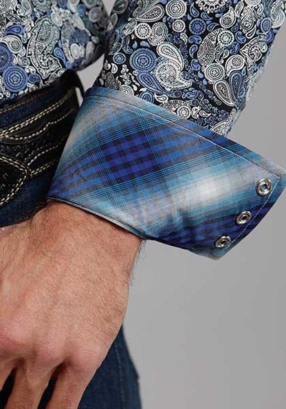 Stetson Mens Fall I Spyrograph Paisley Print Long Sleeve Snap Shirt