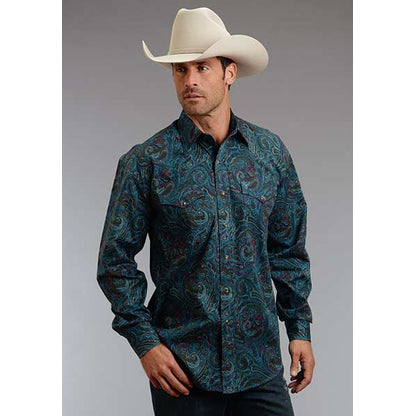 Stetson Mens Fall II Durango Paisley Long Sleeve Snap Shirt