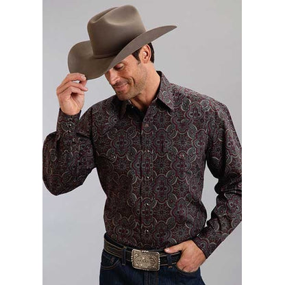 Stetson Mens Fall II Grandiose Paisley Long Sleeve Snap Shirt