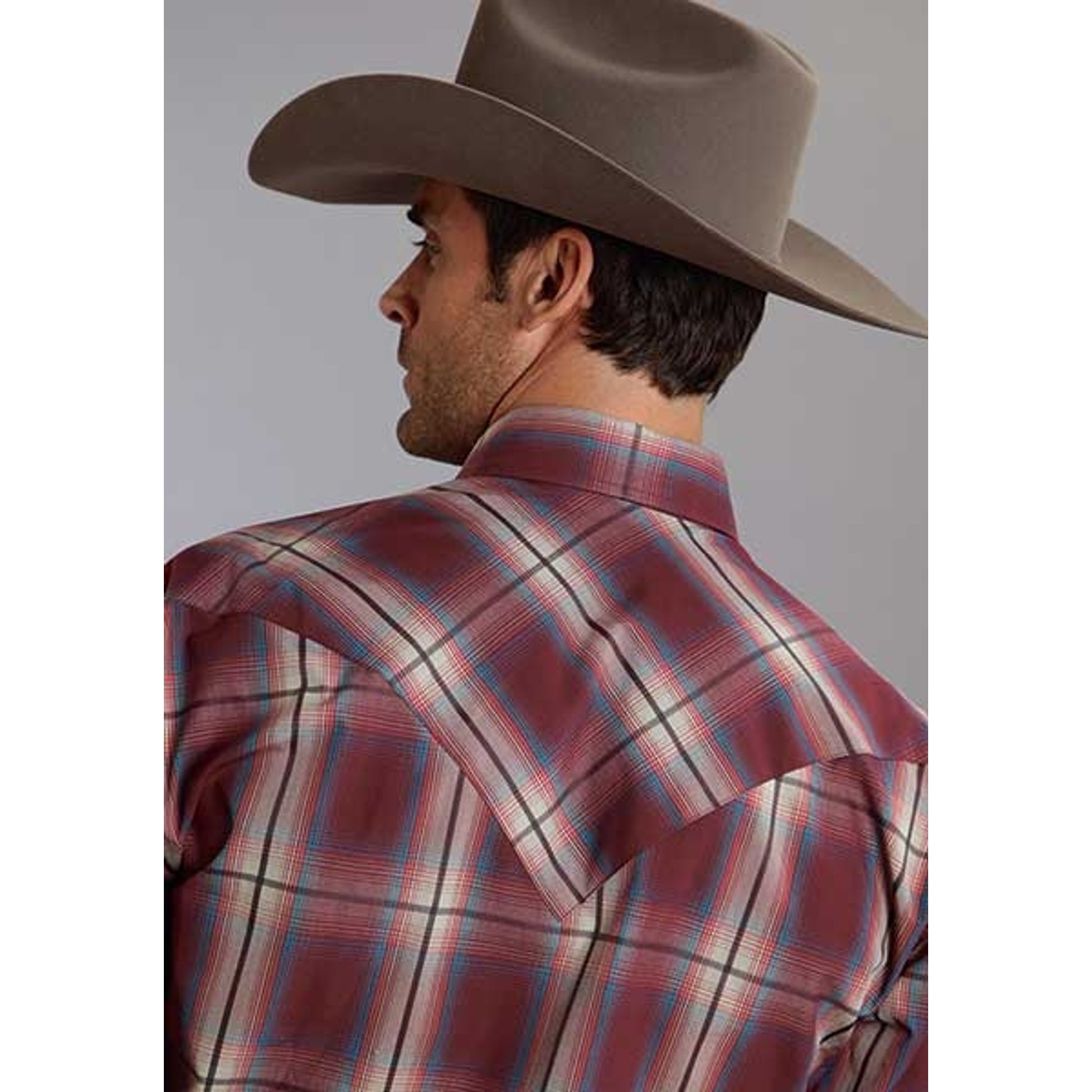 Stetson Mens Fall II Hearth Ombre Long Sleeve Snap Shirt