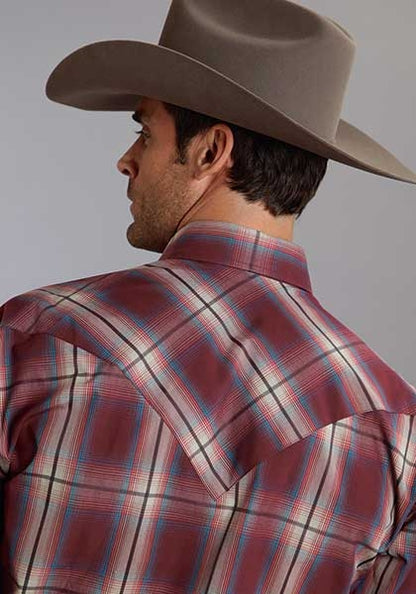 Stetson Mens Fall II Hearth Ombre Long Sleeve Snap Shirt