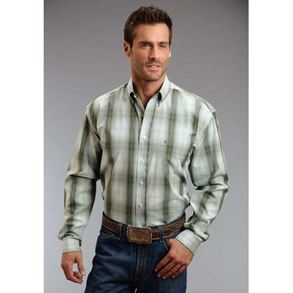 Stetson Mens Fall II Hunters Plaid Long Sleeve Button Shirt
