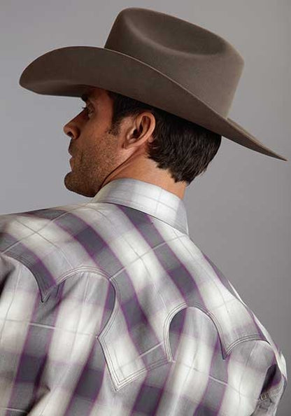 Stetson Mens Fall III Avon Ombre Long Sleeve Snap Shirt