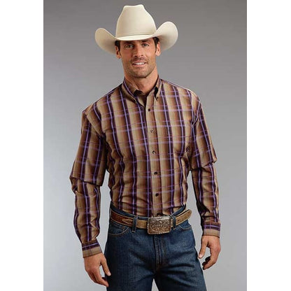Stetson Mens Fall III Earth Ombre Long Sleeve Button Shirt