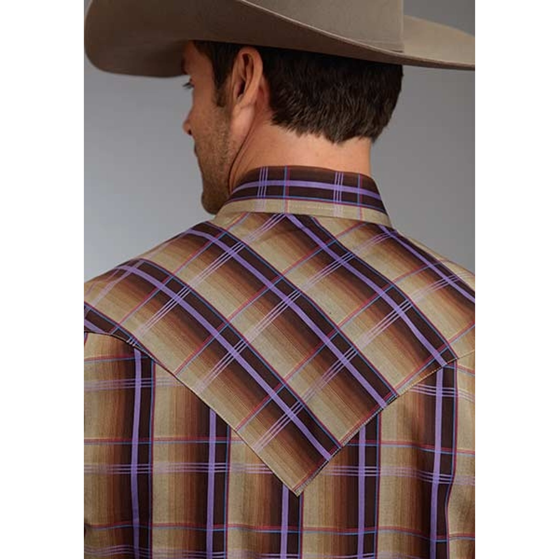 Stetson Mens Fall III Earth Ombre Long Sleeve Snap Shirt