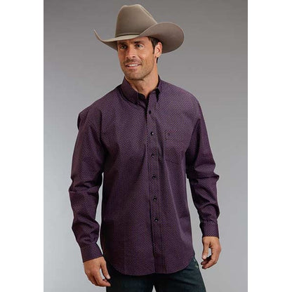 Stetson Mens Fall III Eight Ball Foulard Long Sleeve Button Shirt