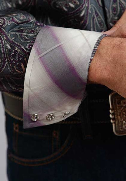 Stetson Mens Fall III Romance Paisley Print Long Sleeve Snap Shirt