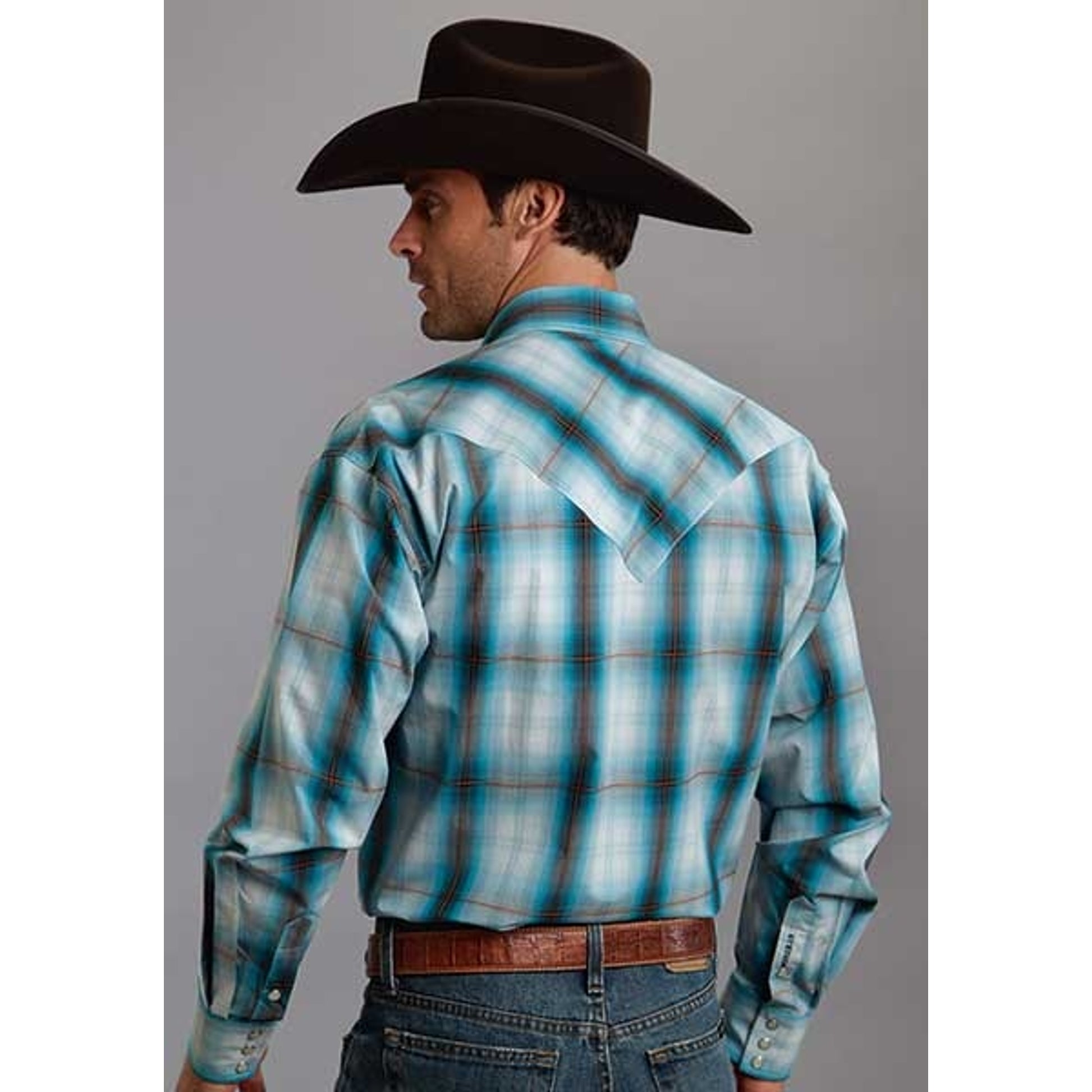 Stetson Mens Fall IV Hunters Plaid Long Sleeve Snap Shirt