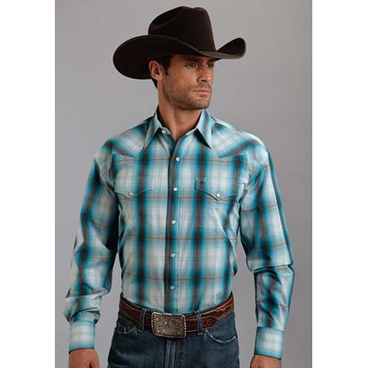 Stetson Mens Fall IV Hunters Plaid Long Sleeve Snap Shirt