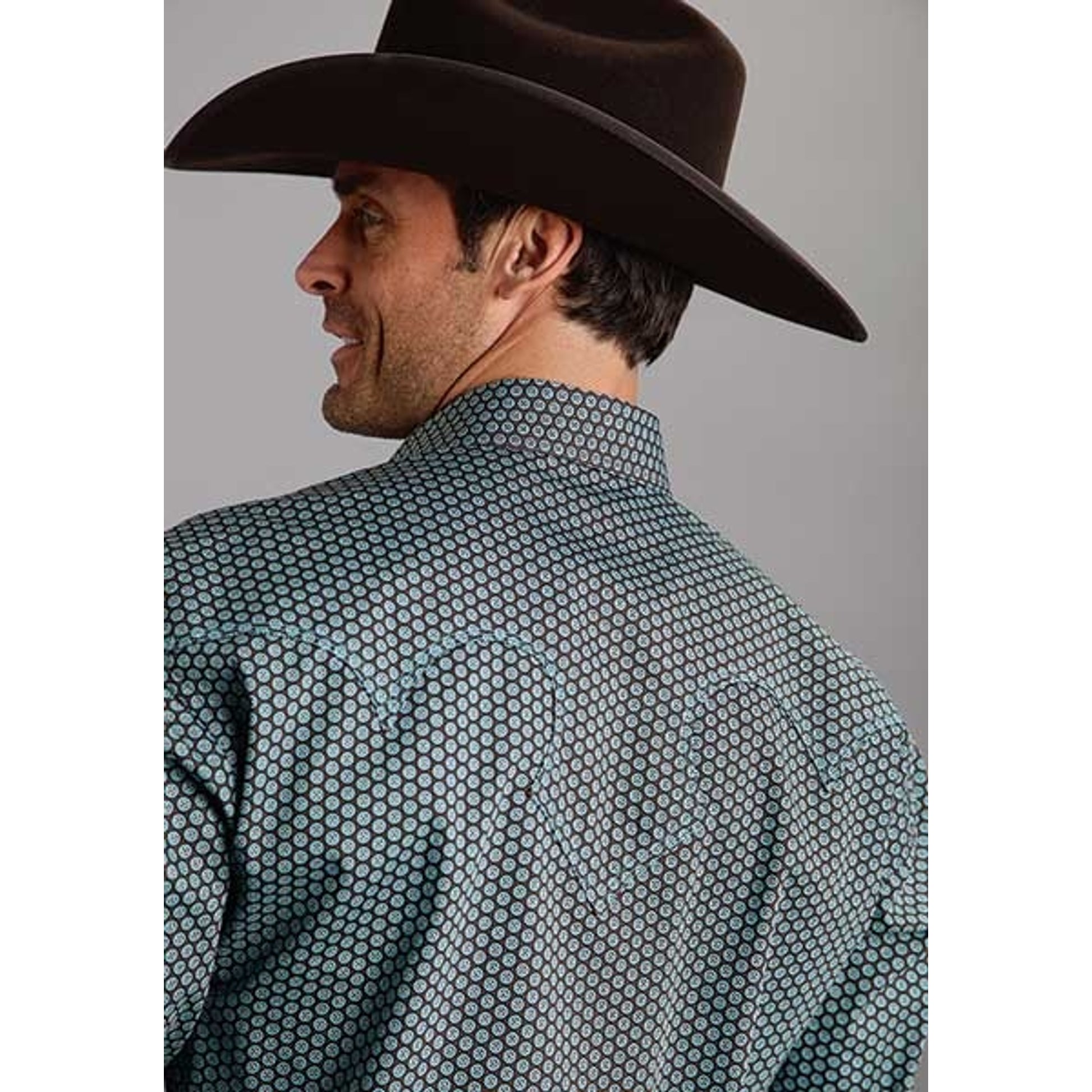 Stetson Mens Fall IV Life Boat Print Long Sleeve Snap Shirt