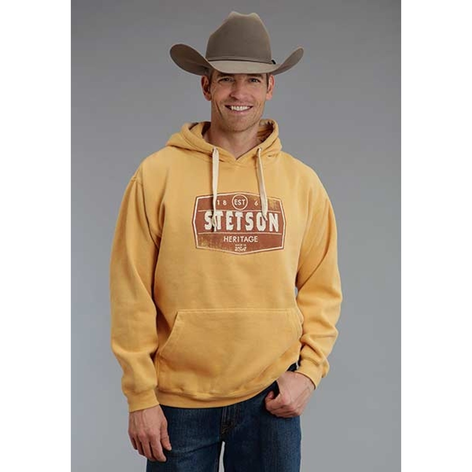 Stetson Mens Heritage Applique Hooded Sweatshirt