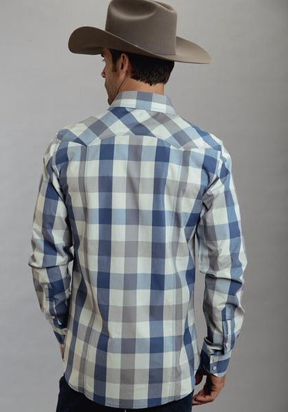 Stetson Mens Original Rugged Buffalo Check Long Sleeve Snap Shirt