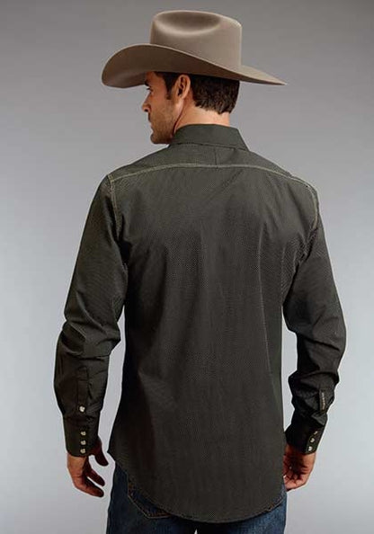 Stetson Mens Original Rugged Dots Long Sleeve Snap Shirt